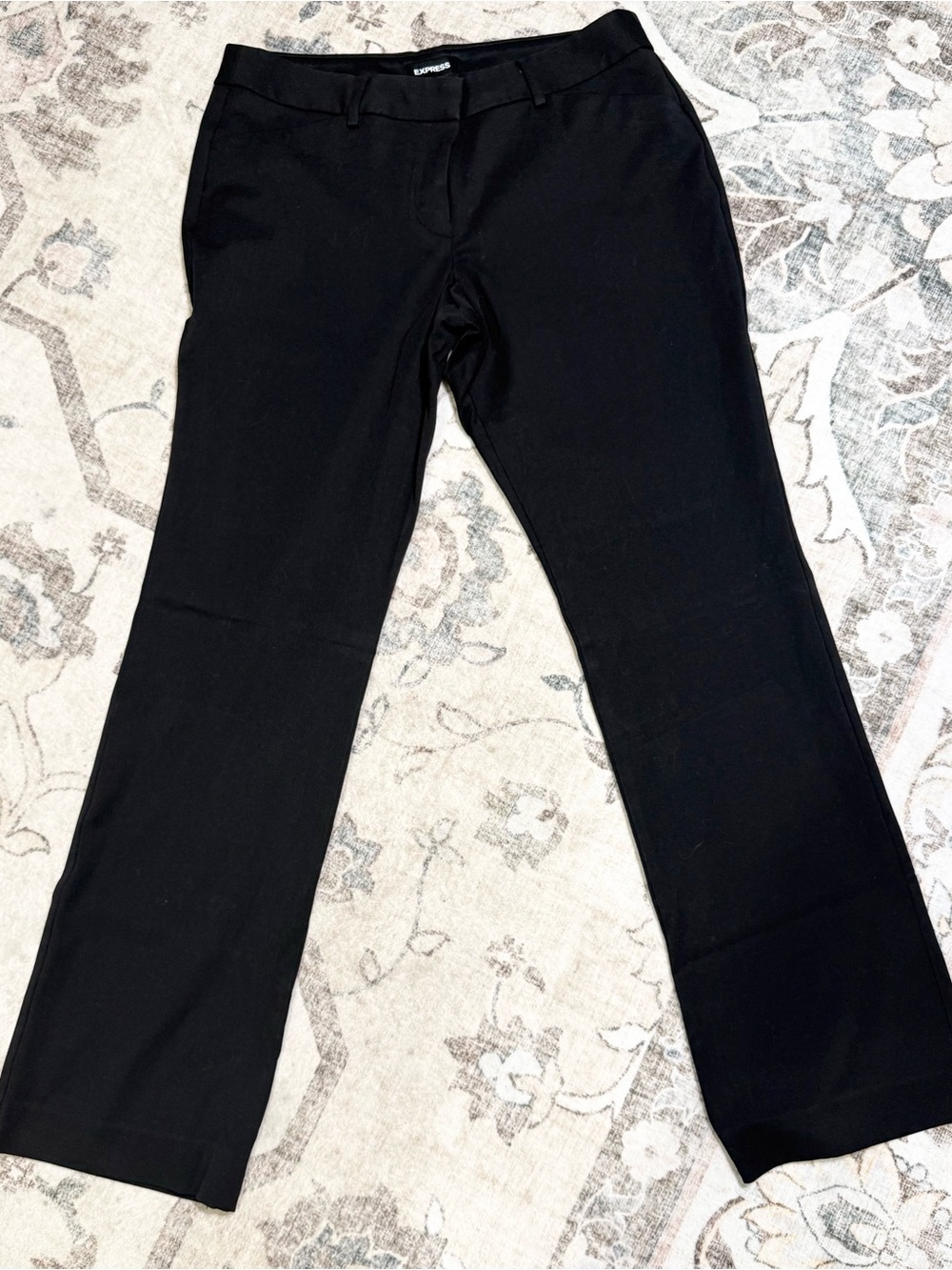 Express Editor Barely Boot Low Rise 12R Black Women's Boot Cut Dress Pants Black